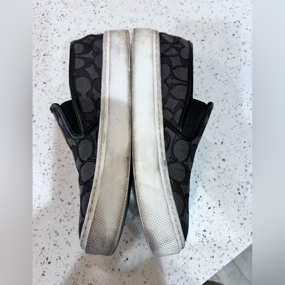 Coach Women’s Black Slip-On Trainers Sneakers GUC size 7.5 - Picture 3 of 14